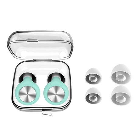 Bløde silikone støjreducerende ørepropper med ørehætter