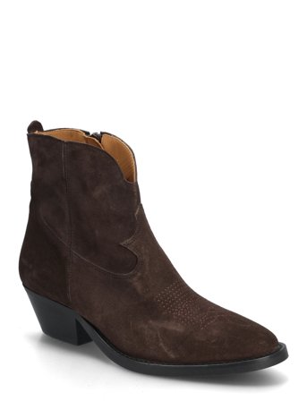 ANGULUS Booties - Wedgel - With Zip - Brown - 40