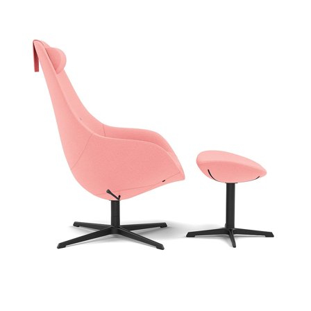 Varier Furniture Kokon - Pink Wool - Black base