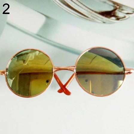 Söta runda plyschdockglasögon 2 2 2