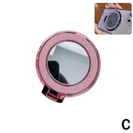 Glitter Magnetisk Støtte Etui Spejl Ring Cover