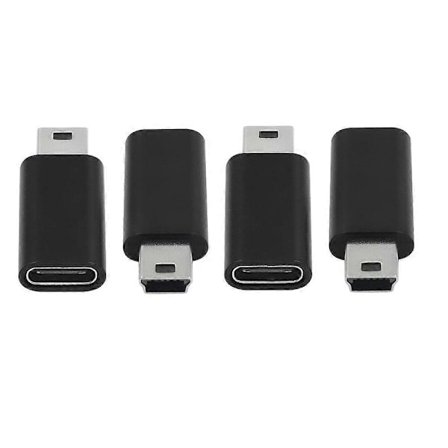 4 st USB C till Mini USB 2.0 Adapter Typ C Hona till Mini USB Hane Konverteringsadapter för MP3-spelare D