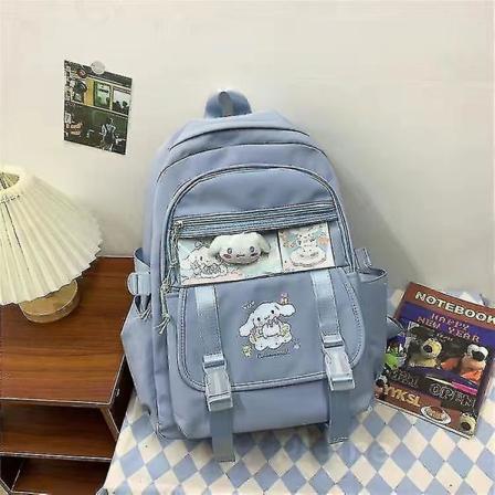Kawaii Sanrio Mymelody Kuromi Cinnamoroll Pompom Purin Ny Ryggsäck Cartoon Stor Kapacitet Student Skola Ryggsäck Utomhus Ryggsäck 1