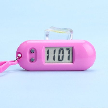4 stk Elektronisk Ur Nøglering Elektronisk Oval Ur PINK