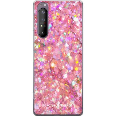 Yhteensopiva Puhelinkuori Sony Sony Xperia 1 II Cactus and Friends – PinkGlitter