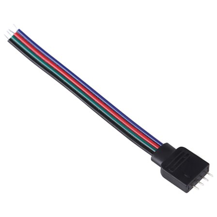 20 st 4-Pin RGB LED Strip Anslutningskabel 10cm Hane för 5050 3528 3014 Lampor