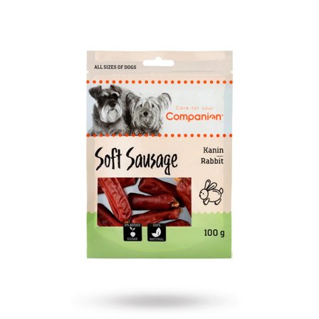 Companion - Companion Rabbit Short Sausage 100g - Matskål, hundgodis & tuggisar