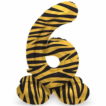 Numeroilmapallo seisova Tiger Chic 41 cm "0-9" Numero 6
