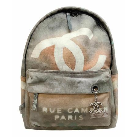 Chanel Vintage, Backpacks Grijs, Dames, Maat:ONE Size