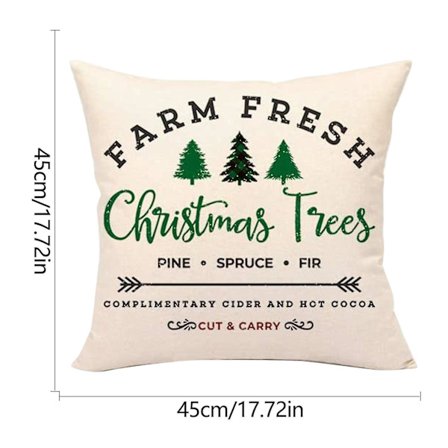 Julkuddeöverdrag Ensidig Kort Sammet Kuddfodral Soffa Hem