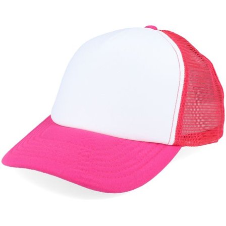 Beechfield - Rosa trucker Keps - Kids Fuchsia/White Vintage Foam Trucker @ Hatstore