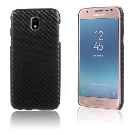 Samsung Galaxy J3 (2017) Robust plastik cover - Sort Kulfiber Black