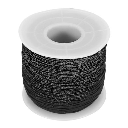 Elastisk snor til armbånd, perler og syning (sort)