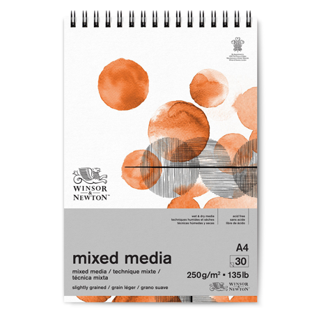 Winsor & Newton Mixed Media Spiralblock A4 250g