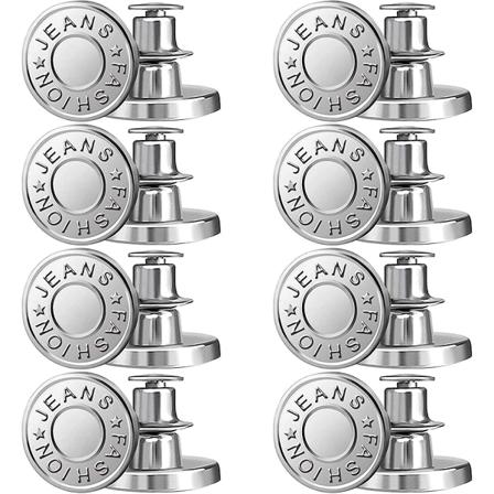 8 stk Jean-knap Ingen sy Instant-knap 17 mm Aftagelig Genanvendelig J