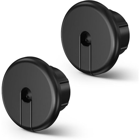 Vægmonteret gennemføring kompatibel med Ethernet-kabel, væghul, Ethernet-kabelgennemføring kompatibel med møbeltrådhuller (sort, 2 stk)