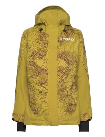 Terrex 2-Layer Insulated Snow Graphic Jacket Outerwear Sport Jackets Keltainen Adidas Performance