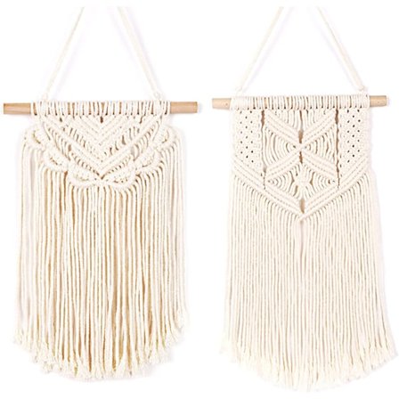 Macrame väggdekoration, drömfångare handgjord bomull drömfångare