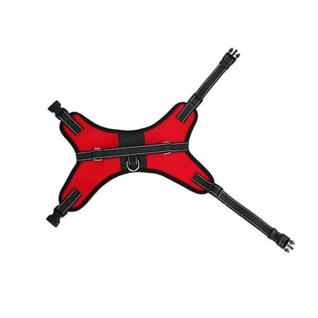 Mesh Hundsele för Mellanstora och Stora Hundar, Justerbar, Slitstark, Röd, med Snabbspänne för Komfort och Passform (FMY)