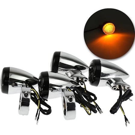 Etu- ja takavalojen LED-luotisuuntavilkkuvalo 39 mm haarukkakiristimellä, vilkku sopii Harley Sportster Dyna Bobber Suzuki Kawasaki Cruiser Street 