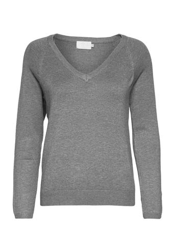 Peony V- Neck Pullover Grey Minus