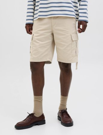 Jack & Jones Jpstcole Barkley Cargo Shorts Mid Sn - Cream - S