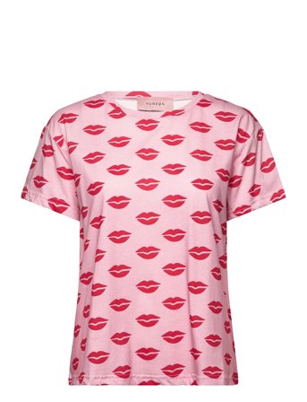 Lips T-Shirt Pink Hunkøn