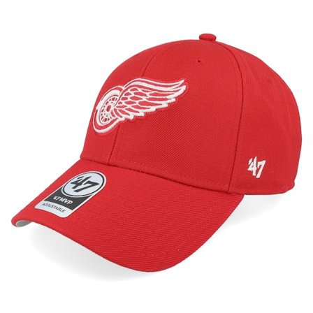 47 Brand - NHL Rouge adjustable Casquette - Detroit Red Wings Mvp Red/White Adjustable @ Hatstore