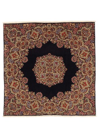 Hand Knotted Persian Kerman Sherkat Farsh Rug 208X212 Black/Brown
