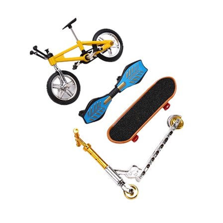 4:a/ Set Mini Finger Skateboard Cykel Scooter Cykel Grön