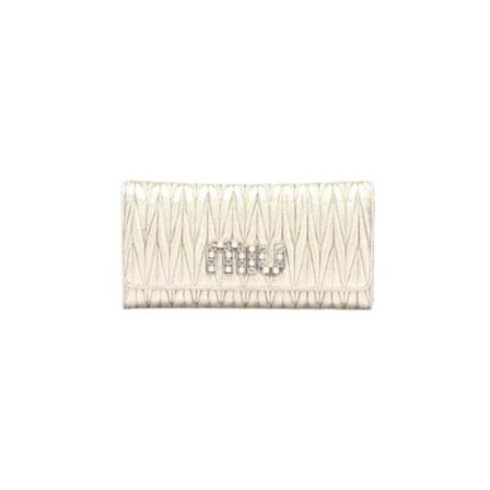 Miu Miu Pre-owned, Pre-owned Leather wallets Geel, Dames, Maat:ONE Size