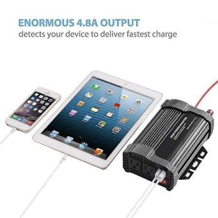 P400c 400W Bilstrømsomformer DC12V AC110V Modificeret Oplader