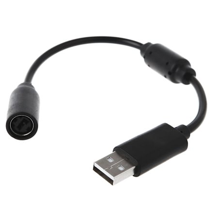 Kablet controller-separationskabel USB-ledning til Xbox 360 Sort højkvalitets kablet controller USB breakaway-kabelledning