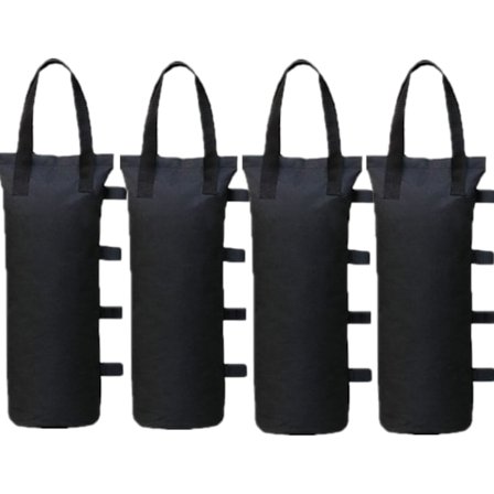 4 st tältpåsar, tunga tältvikter i svart, stora tältvikter