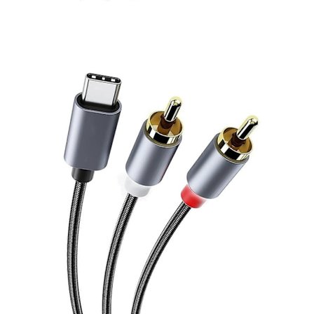 USB Type C til 2RCA Kabel Stereo Lydoverførsel Guldbelagte Stik Ledning til Mixerkonsoller - Perfet