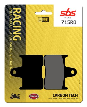 SBS RQ Carbon Tech Brake Pads Rear - Honda VT 750 DC Black Widow 2000-2003