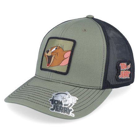 Tom & Jerry - Jerry Face Loden/Black Trucker Trucker Green Cap - @ Hatstore