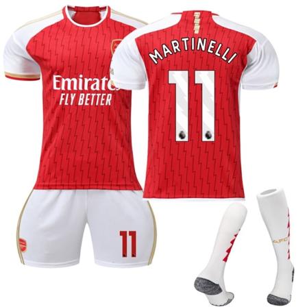 23-24 Arsenal Home Lasten jalkapallopaita nro 11 MARTINELLI 10-11 Years