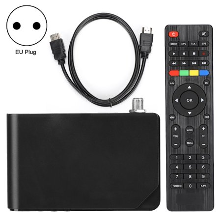 DVB-S2 1080P Full HD Satellit-TV-mottagare TV-box-spelare USB 100-240V (med WIFI EU-kontakt)