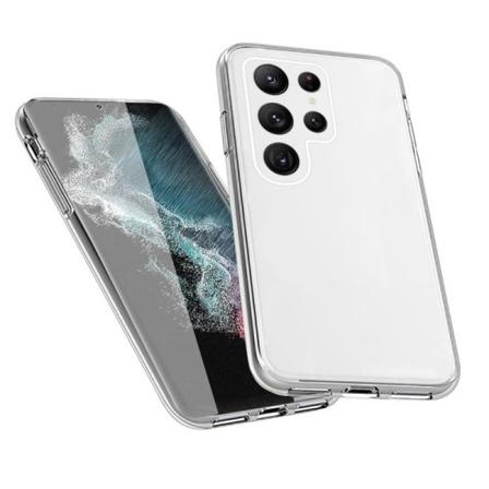 360° fuld dækning & stødabsorberende etui V2 Samsung S22 Ultra Transparent