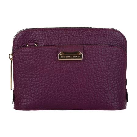 Burberry Vintage, Pre-owned Harrogate Leather Crossbody Bag Paars, Dames, Maat:ONE Size