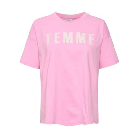 Kaffe Julia t-shirt pink frosting - Kaffe - Pink, L Pink, Dame T-shirts