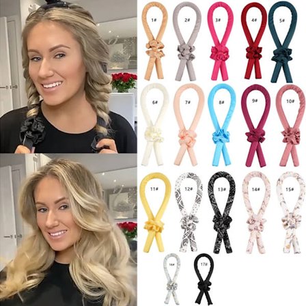 Heatless Curling Rod Headband Lazy Curler Silk Curling Ribbon Kit No Heat Hair Curler Foam Roller Hair Waves Curls Styling Tools