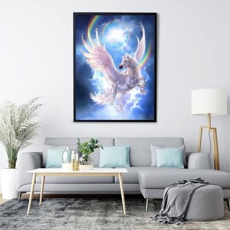 (Unicorn 02, 30x40cm) Full diamond painting för vuxna och barn,