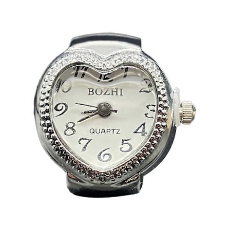 Hjerteformet Ringur til Kvinder Mænd Analog Quartz Ur Arabiske Tal Skive (FMY)