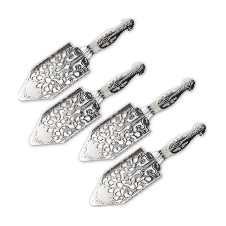 4 st Absintskedar i rostfritt stål Vintage Bar Glas Kopp Dricksfilter Urholkad Absintsked A