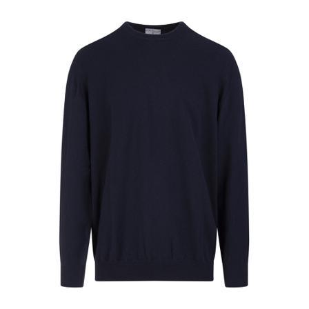Fedeli, Round-neck Knitwear Blauw, Heren, Maat:XL