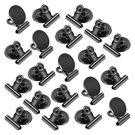 Jääkaappimagneetti kiinnikkeellä 20-pack - Musta