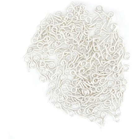 200 Små Skruer, Mini Øjenåle, Kroge, Løkker, Skruekroge, Skruekroge, Skruefastgørelser til Fremstilling af Smykkevedhæng