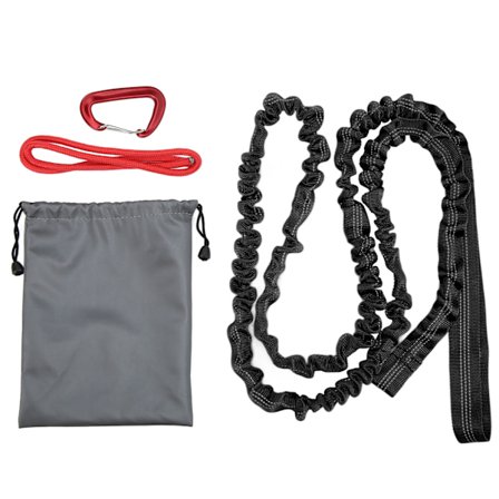 Utomhus elastiskt dragrep Cykel Stretch Bungee Cord Cykel Dragrep för föräldrabarn Svart